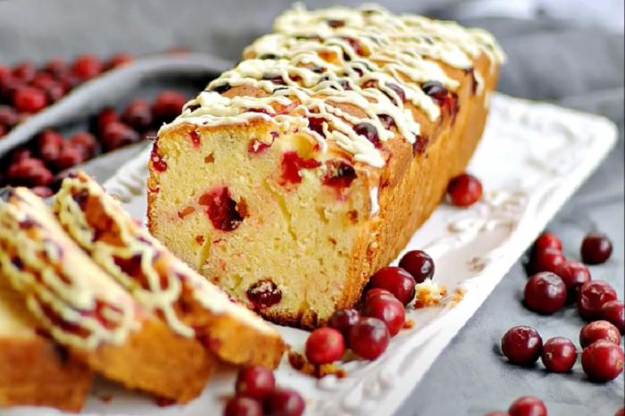 Пирог с клюквой и лимоном