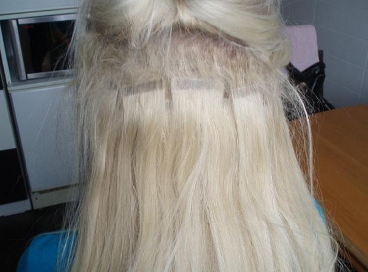 Плохое наращивание. Ленточное наращивание (hair talk, Германия). Нарощенные волосы. Неудачное наращивание волос. Последствия наращивания волос.