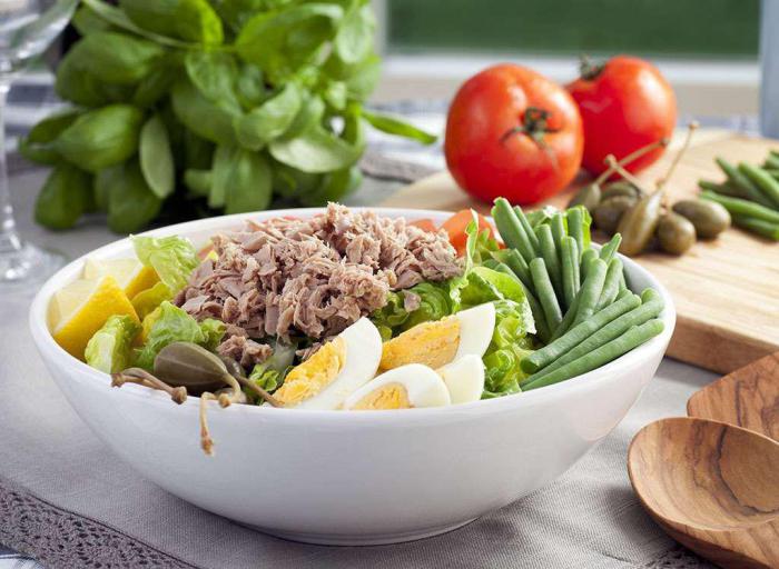 Простой и вкусный салат с тунцом 