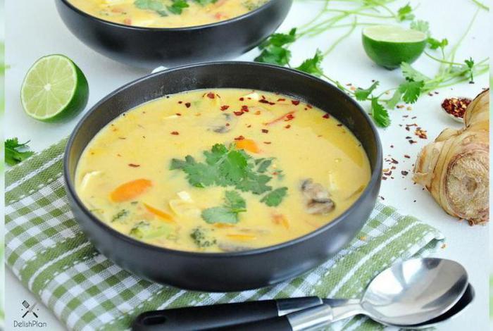 Тайский овощной суп