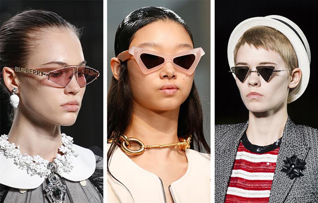 Модная форма очков 2024 солнцезащитные. Очки 2023 тренды. Солнечные очки 2021 тренды. Модные очки треугольные. Треугольные очки солнцезащитные женские.