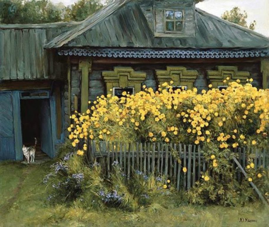 Старый сад картина
