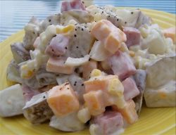 Салат с ветчиной и сыром - новый рецепт салата 