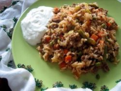 Рецепт плова из говядины и пропаренного риса