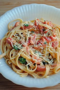 Фетучини в сливочном соусе, вариант итальянской пасты