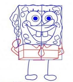 Как нарисовать Спанч Боба шаг за шагом