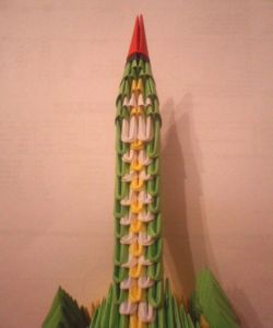 Делаем оригами из модулей: павлин