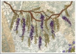 Глициния из бисера может украсить любой интерьер