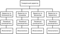 Линейно-функциональная структура управления: схема