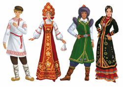 Национальные костюмы, особенность русских национальных костюмов