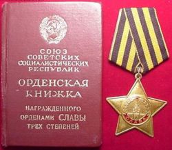 Орден Славы 3 степени. Боевые награды ВОВ