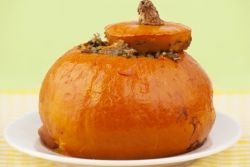 Тыква фаршированная (запеченная в духовке с мясом)